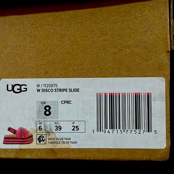 UGG Disco Stripe Slides - Picture 1 of 5